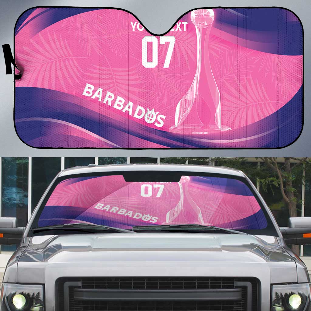 Barbados Cricket Custom Auto Sun Shade Royal Champions - Tropical Vibes - Wonder Print Shop