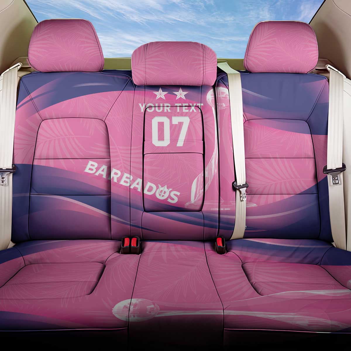 Barbados Cricket Custom Back Car Seat Cover Royal Champions - Tropical Vibes - Wonder Print Shop