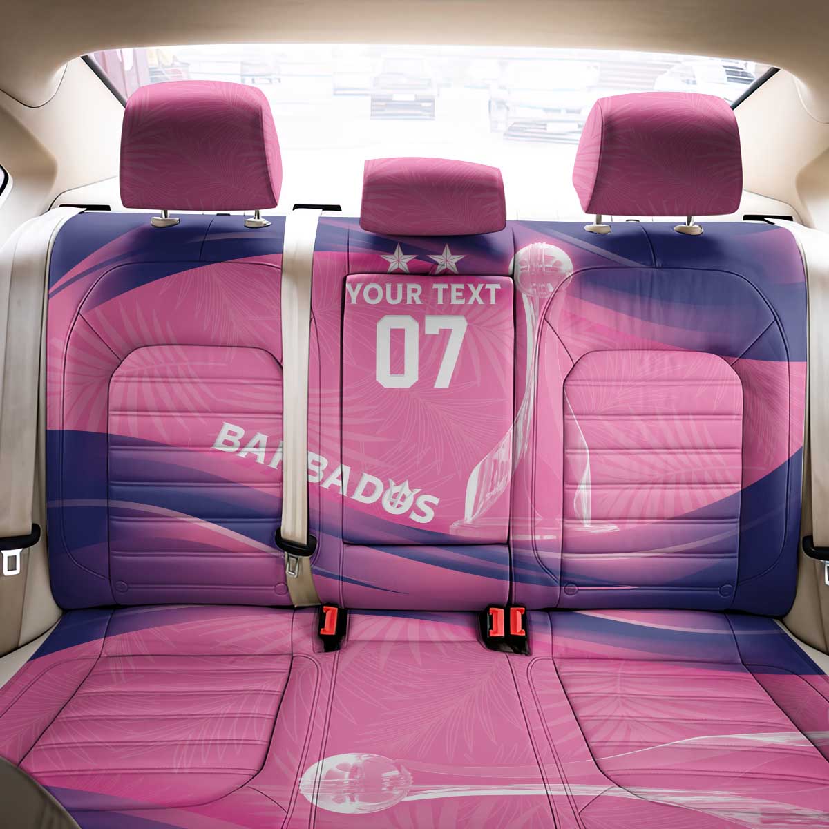 Barbados Cricket Custom Back Car Seat Cover Royal Champions - Tropical Vibes - Wonder Print Shop