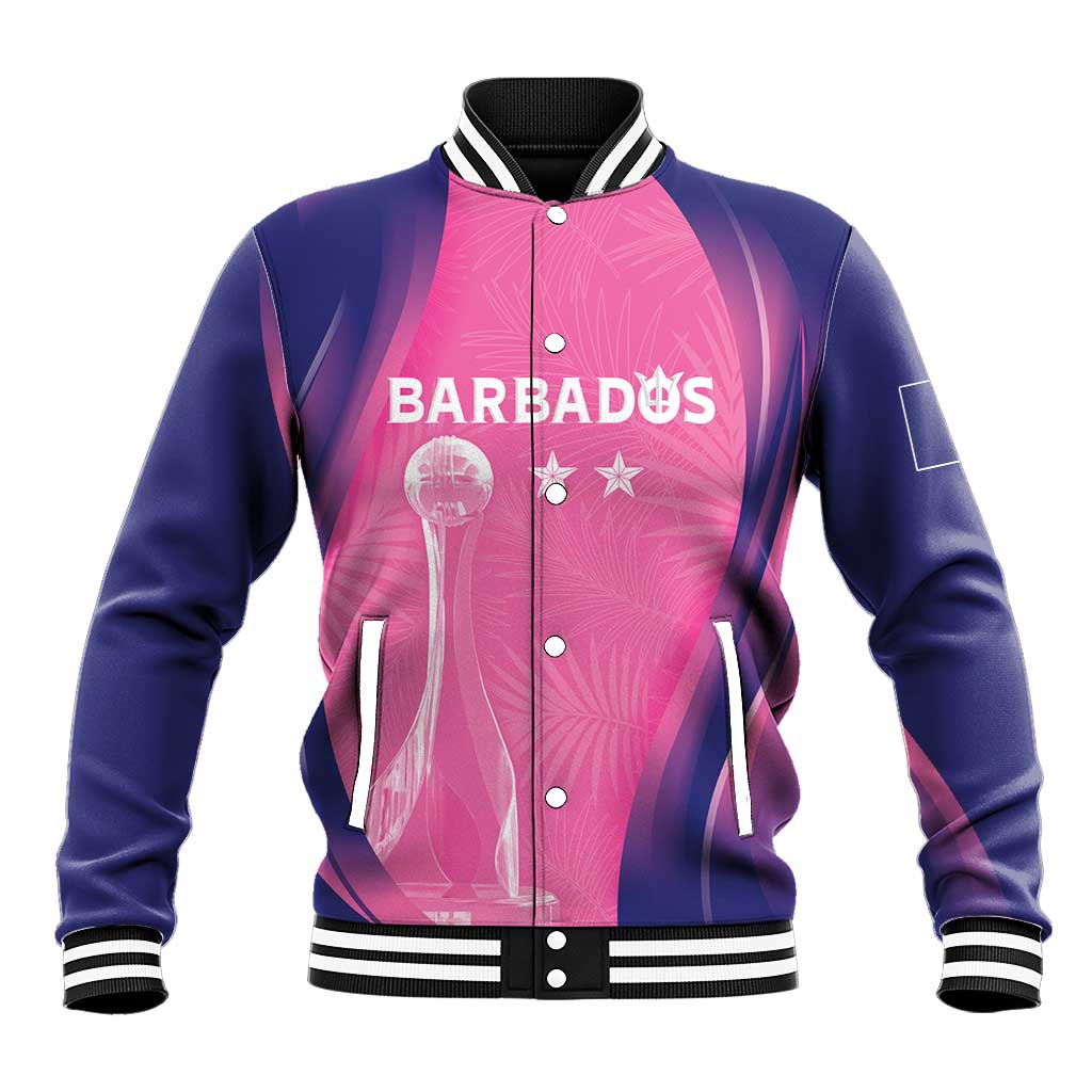 Barbados Cricket Custom Baseball Jacket Royal Champions - Tropical Vibes - Wonder Print Shop