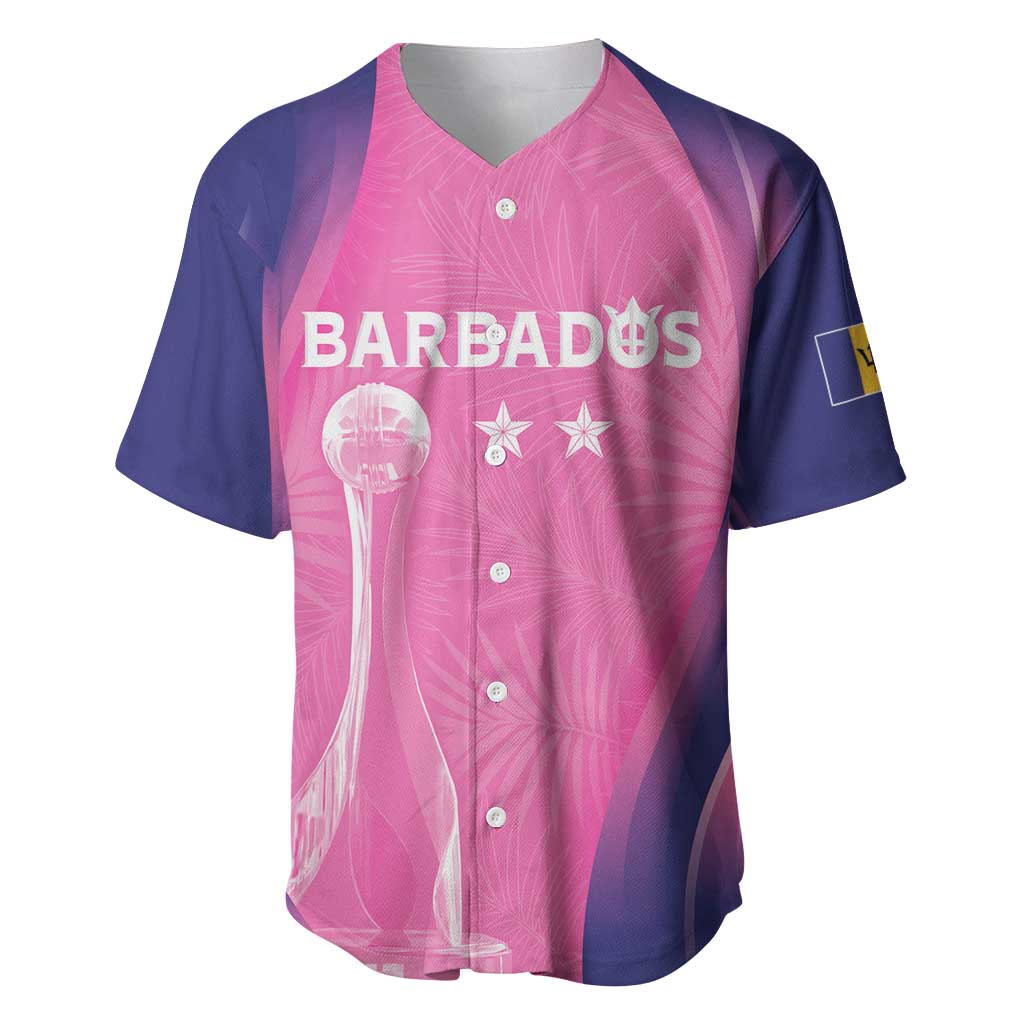 Barbados Cricket Custom Baseball Jersey Royal Champions - Tropical Vibes - Wonder Print Shop