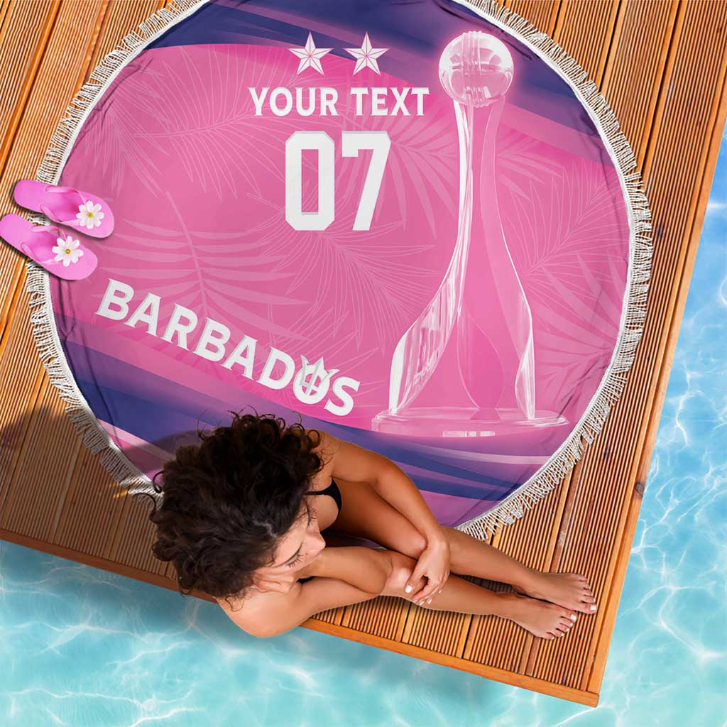 Barbados Cricket Custom Beach Blanket Royal Champions - Tropical Vibes - Wonder Print Shop