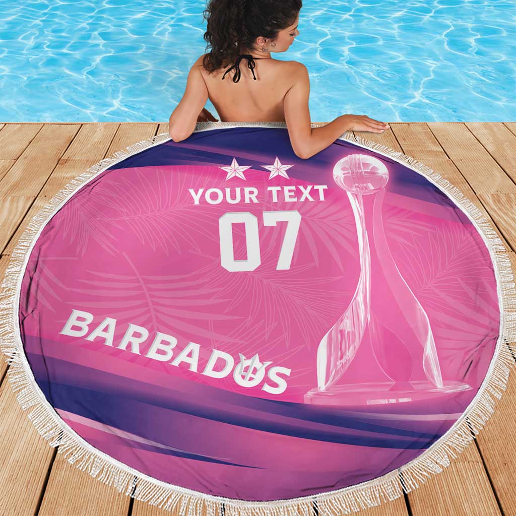 Barbados Cricket Custom Beach Blanket Royal Champions - Tropical Vibes - Wonder Print Shop