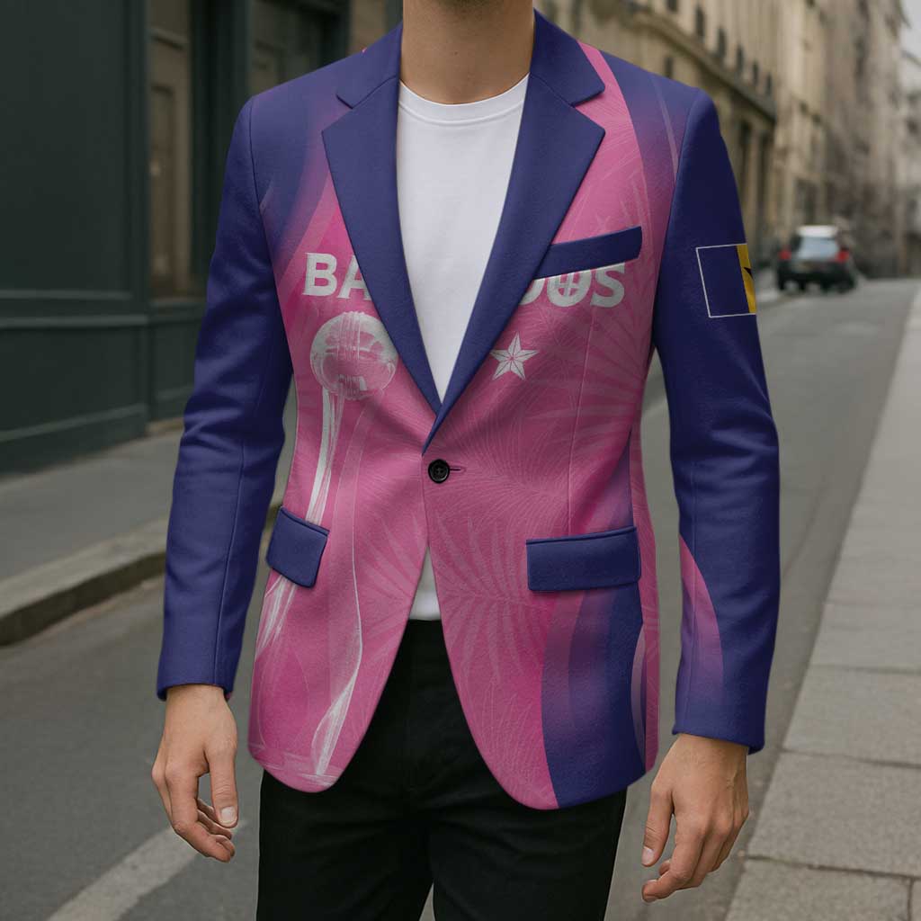 Barbados Cricket Custom Blazer Royal Champions - Tropical Vibes - Wonder Print Shop