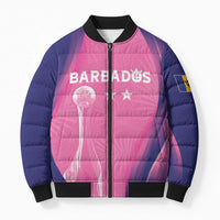 Barbados Cricket Custom Bomber Puffer Jacket Royal Champions - Tropical Vibes - Wonder Print Shop