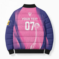 Barbados Cricket Custom Bomber Puffer Jacket Royal Champions - Tropical Vibes - Wonder Print Shop