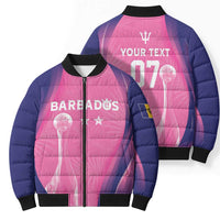 Barbados Cricket Custom Bomber Puffer Jacket Royal Champions - Tropical Vibes - Wonder Print Shop