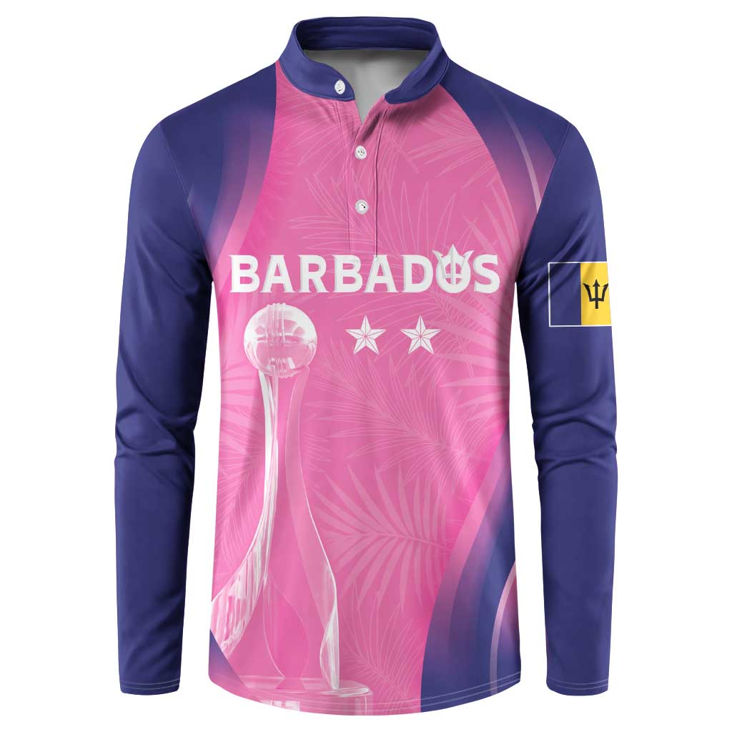 Barbados Cricket Custom Button Sweatshirt Royal Champions - Tropical Vibes - Wonder Print Shop