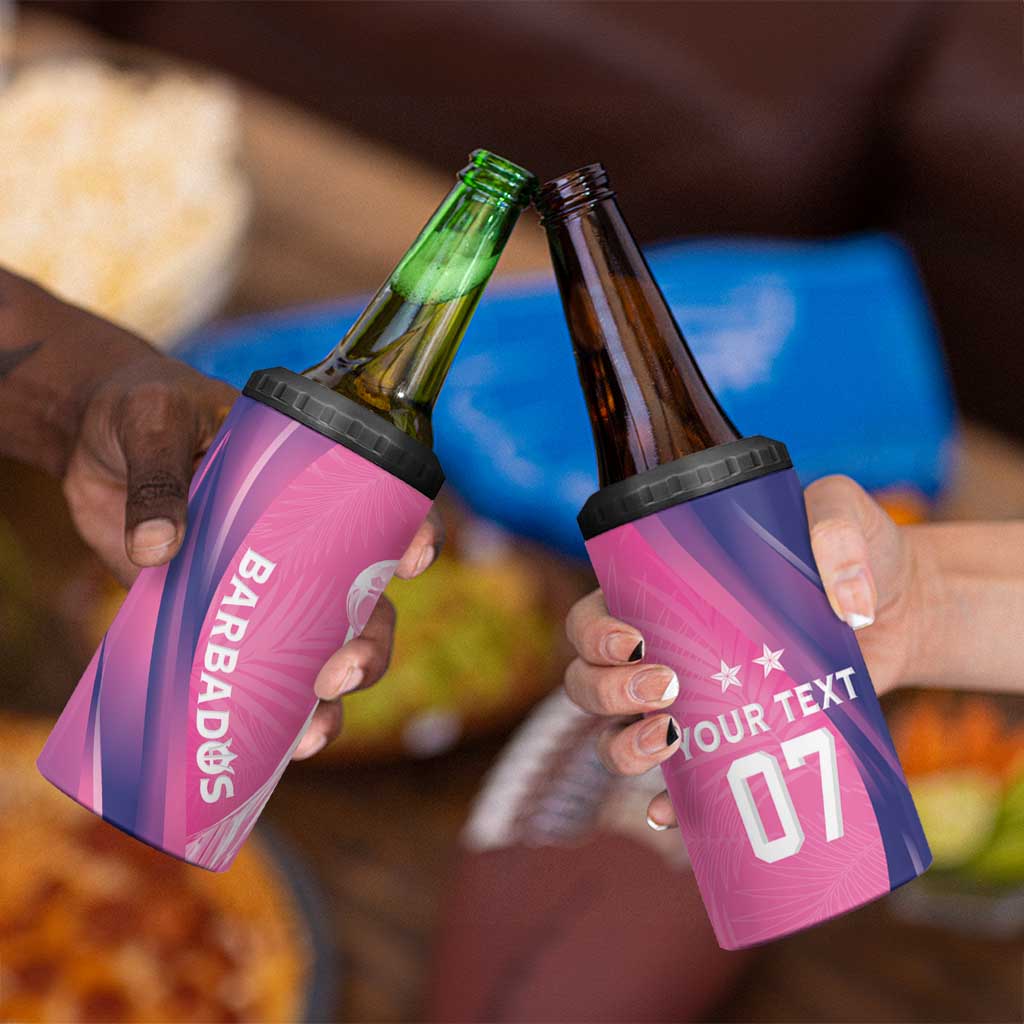 Barbados Cricket Custom 4 in 1 Can Cooler Tumbler Royal Champions - Tropical Vibes - Wonder Print Shop