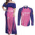 Barbados Cricket Custom Couples Matching Off Shoulder Maxi Dress and Long Sleeve Button Shirt Royal Champions - Tropical Vibes - Wonder Print Shop
