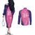 Barbados Cricket Custom Couples Matching Off The Shoulder Long Sleeve Dress and Long Sleeve Button Shirt Royal Champions - Tropical Vibes - Wonder Print Shop