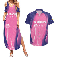 Barbados Cricket Custom Couples Matching Summer Maxi Dress and Hawaiian Shirt Royal Champions - Tropical Vibes - Wonder Print Shop
