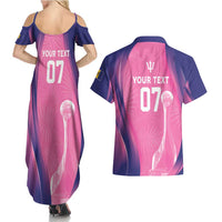 Barbados Cricket Custom Couples Matching Summer Maxi Dress and Hawaiian Shirt Royal Champions - Tropical Vibes - Wonder Print Shop