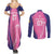 Barbados Cricket Custom Couples Matching Summer Maxi Dress and Long Sleeve Button Shirt Royal Champions - Tropical Vibes - Wonder Print Shop