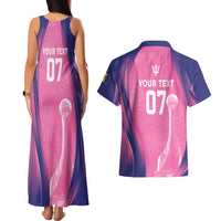 Barbados Cricket Custom Couples Matching Tank Maxi Dress and Hawaiian Shirt Royal Champions - Tropical Vibes - Wonder Print Shop