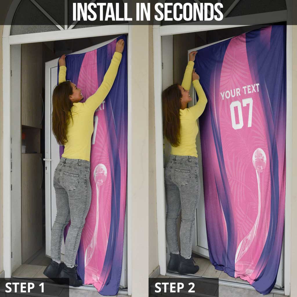 Barbados Cricket Custom Door Cover Royal Champions - Tropical Vibes - Wonder Print Shop