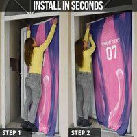 Barbados Cricket Custom Door Cover Royal Champions - Tropical Vibes - Wonder Print Shop