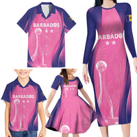 Barbados Cricket Custom Family Matching Long Sleeve Bodycon Dress and Hawaiian Shirt Royal Champions - Tropical Vibes - Wonder Print Shop