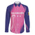Barbados Cricket Custom Family Matching Off The Shoulder Long Sleeve Dress and Hawaiian Shirt Royal Champions - Tropical Vibes - Wonder Print Shop