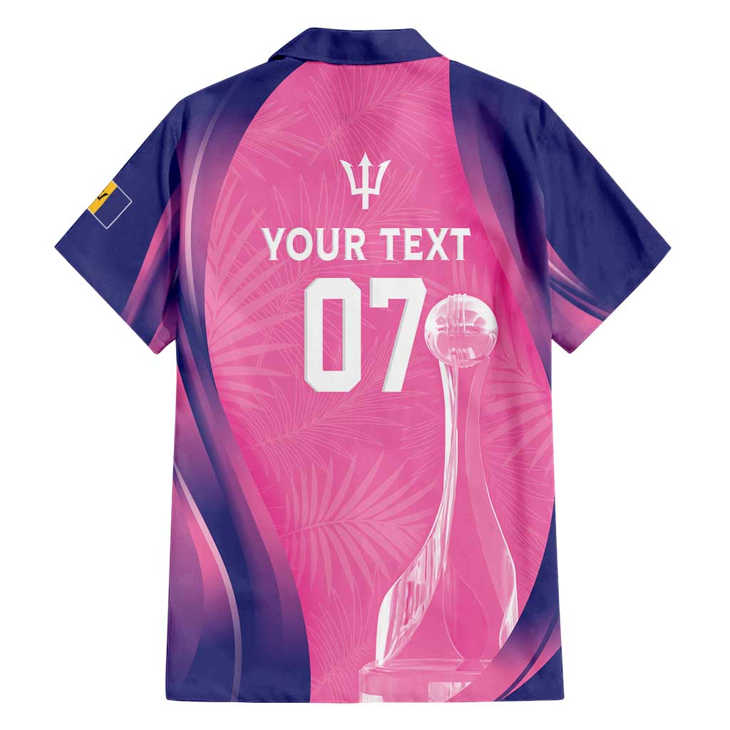 Barbados Cricket Custom Family Matching Off Shoulder Short Dress and Hawaiian Shirt Royal Champions - Tropical Vibes - Wonder Print Shop