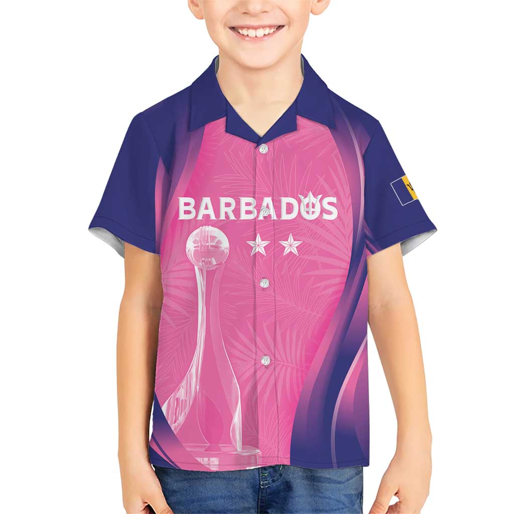 Barbados Cricket Custom Family Matching Short Sleeve Bodycon Dress and Hawaiian Shirt Royal Champions - Tropical Vibes - Wonder Print Shop