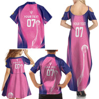 Barbados Cricket Custom Family Matching Summer Maxi Dress and Hawaiian Shirt Royal Champions - Tropical Vibes - Wonder Print Shop
