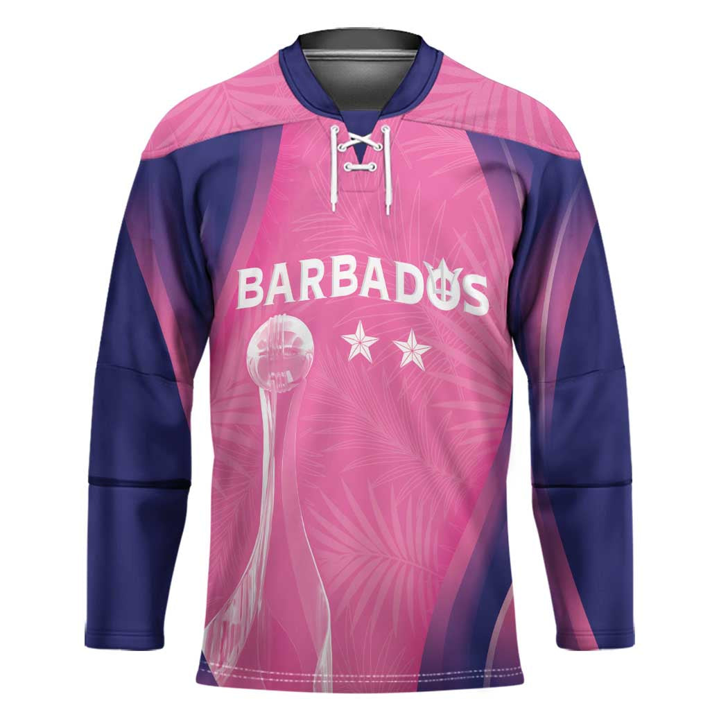 Barbados Cricket Custom Hockey Jersey Royal Champions - Tropical Vibes - Wonder Print Shop