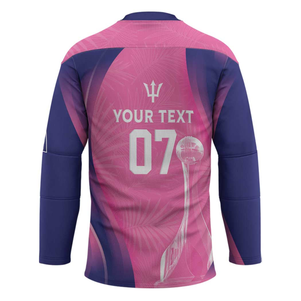Barbados Cricket Custom Hockey Jersey Royal Champions - Tropical Vibes - Wonder Print Shop