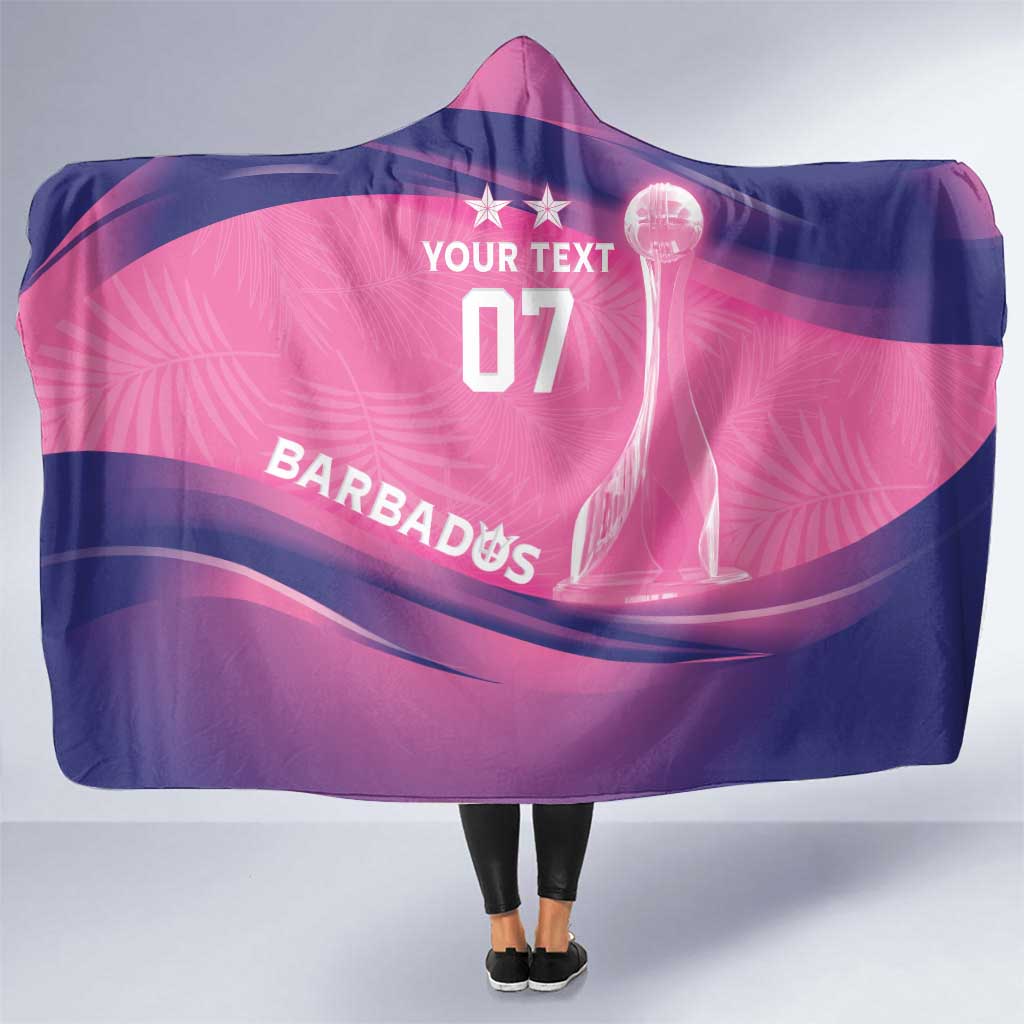 Barbados Cricket Custom Hooded Blanket Royal Champions - Tropical Vibes - Wonder Print Shop