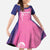 Barbados Cricket Custom Kid Short Sleeve Dress Royal Champions - Tropical Vibes - Wonder Print Shop