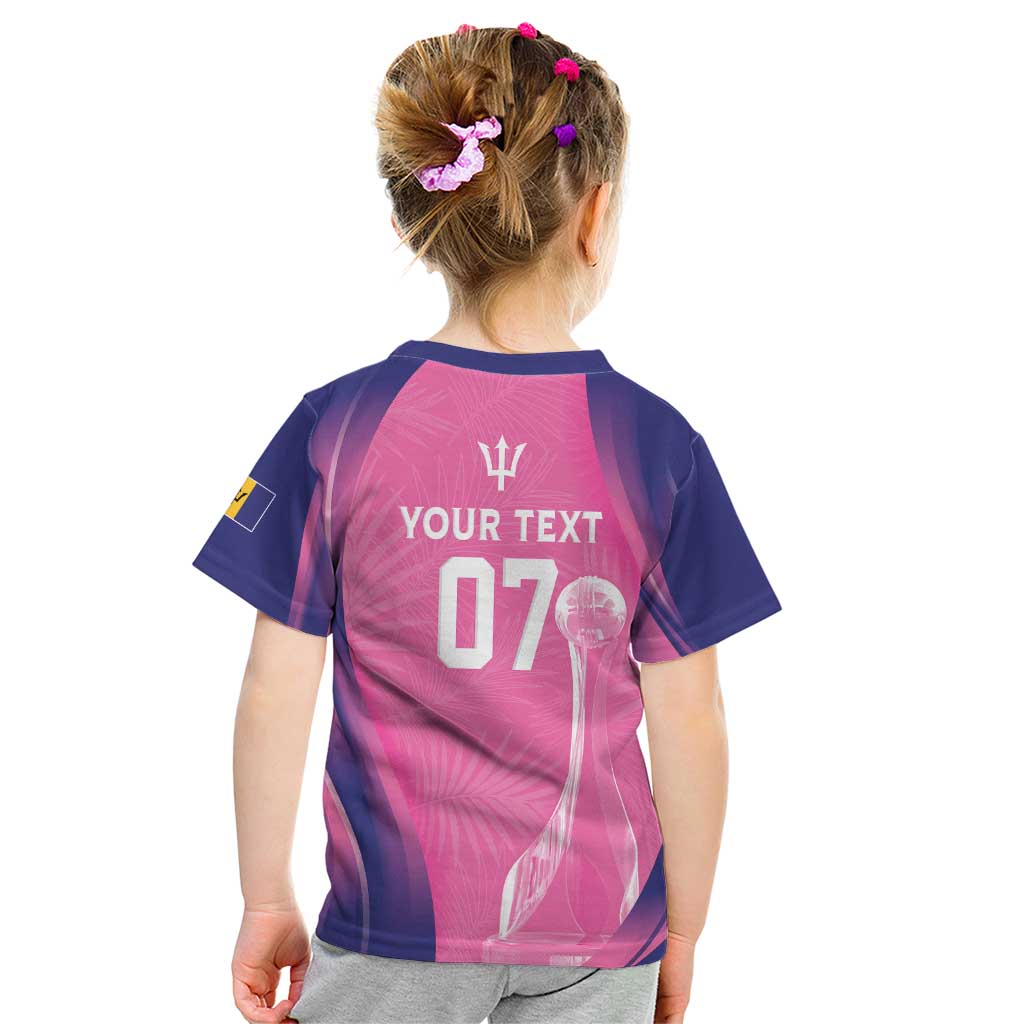 Barbados Cricket Custom Kid T Shirt Royal Champions - Tropical Vibes - Wonder Print Shop
