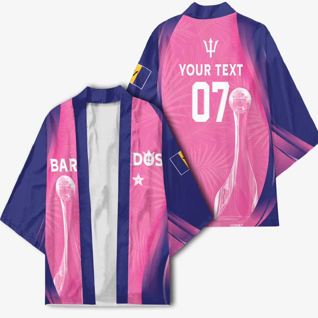 Barbados Cricket Custom Kimono Royal Champions - Tropical Vibes - Wonder Print Shop