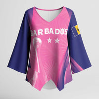 Barbados Cricket Custom Kimono Sleeve Blouse Royal Champions - Tropical Vibes - Wonder Print Shop