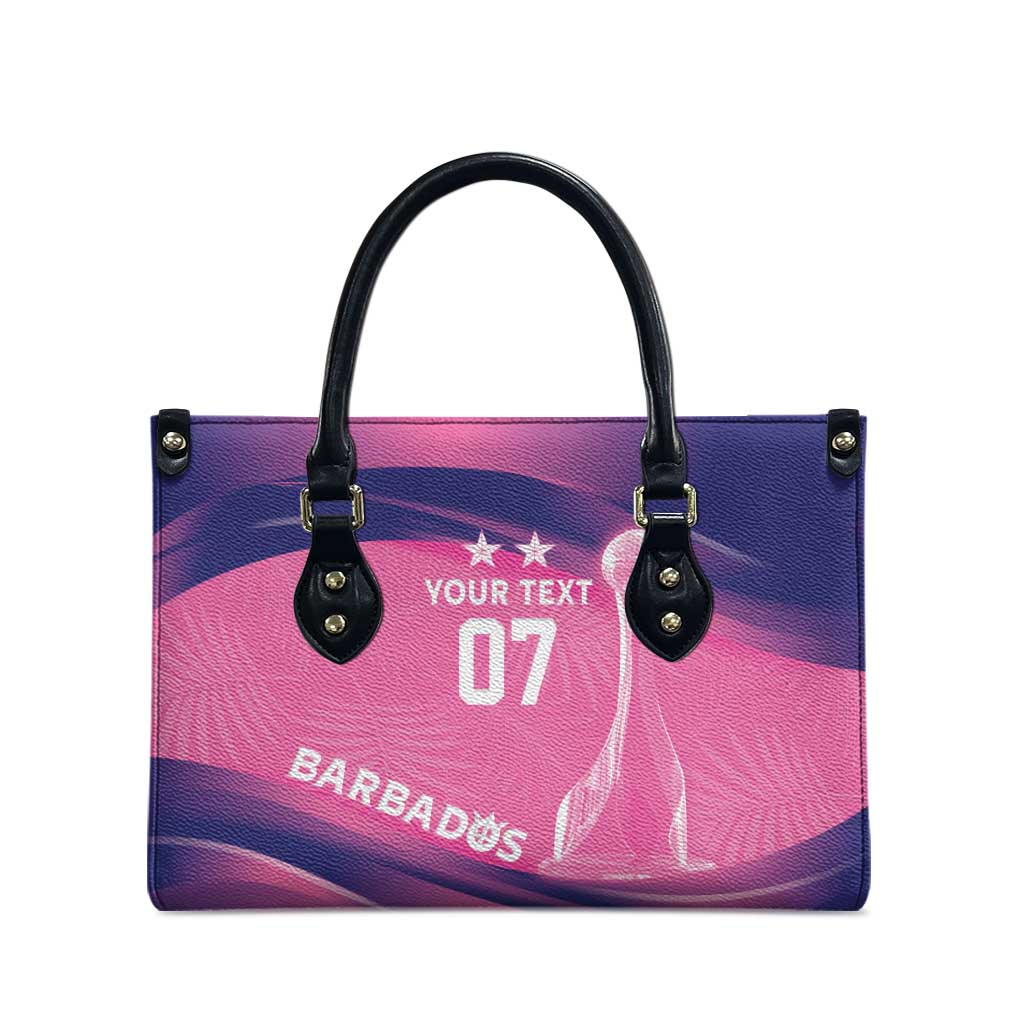 Barbados Cricket Custom Leather Bag Royal Champions - Tropical Vibes - Wonder Print Shop
