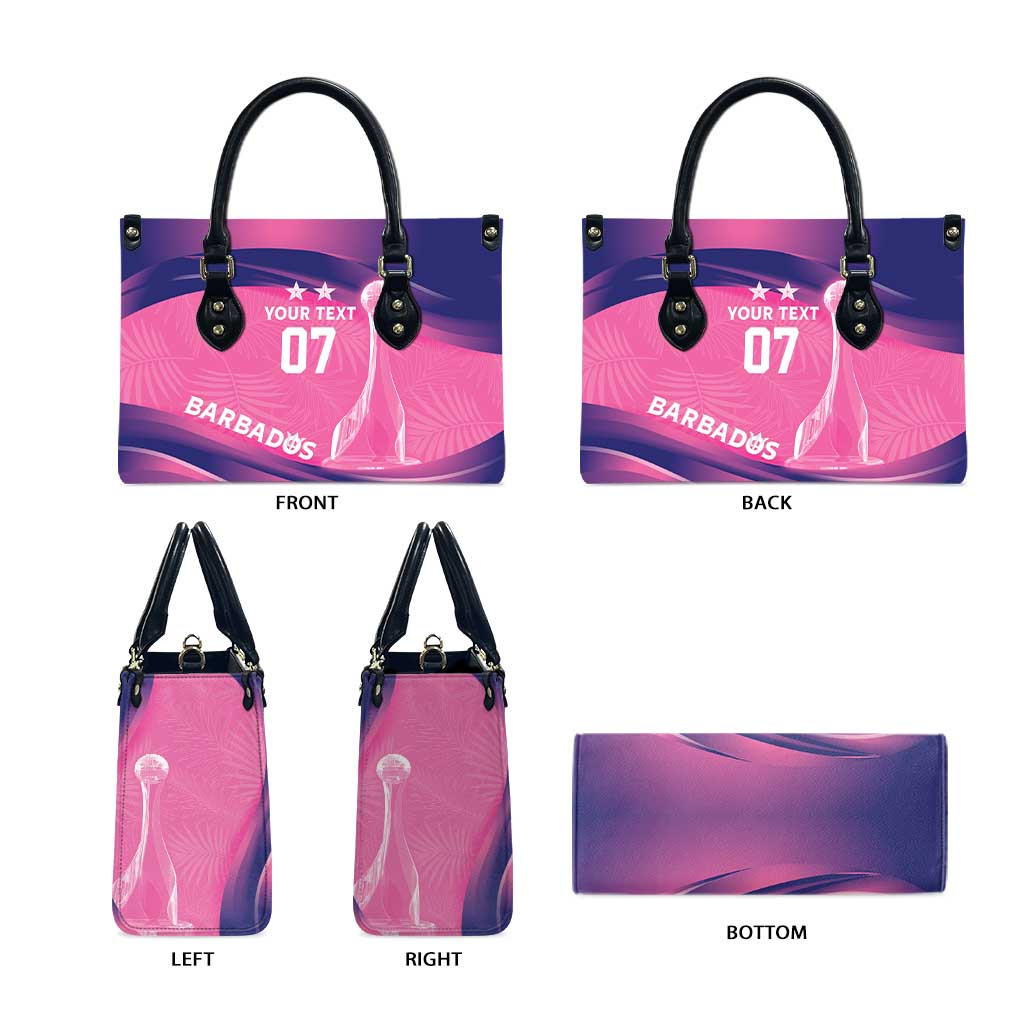 Barbados Cricket Custom Leather Bag Royal Champions - Tropical Vibes - Wonder Print Shop