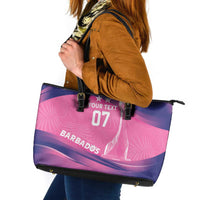 Barbados Cricket Custom Leather Tote Bag Royal Champions - Tropical Vibes - Wonder Print Shop