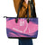 Barbados Cricket Custom Leather Tote Bag Royal Champions - Tropical Vibes - Wonder Print Shop