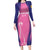 Barbados Cricket Custom Long Sleeve Bodycon Dress Royal Champions - Tropical Vibes - Wonder Print Shop