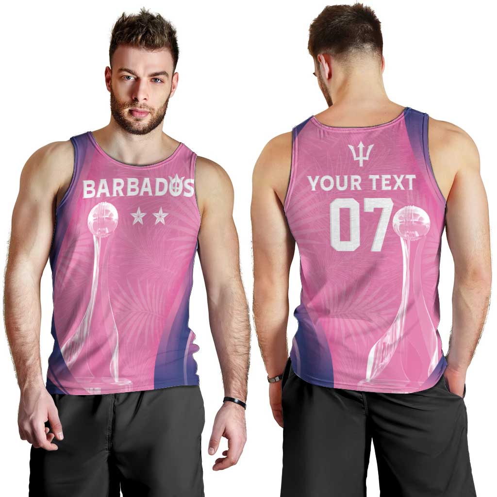 Barbados Cricket Custom Men Tank Top Royal Champions - Tropical Vibes - Wonder Print Shop