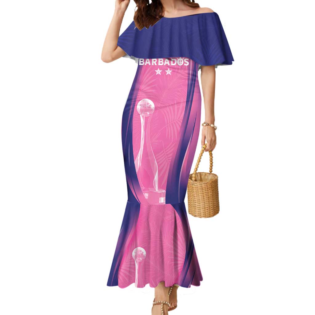 Barbados Cricket Custom Mermaid Dress Royal Champions - Tropical Vibes - Wonder Print Shop