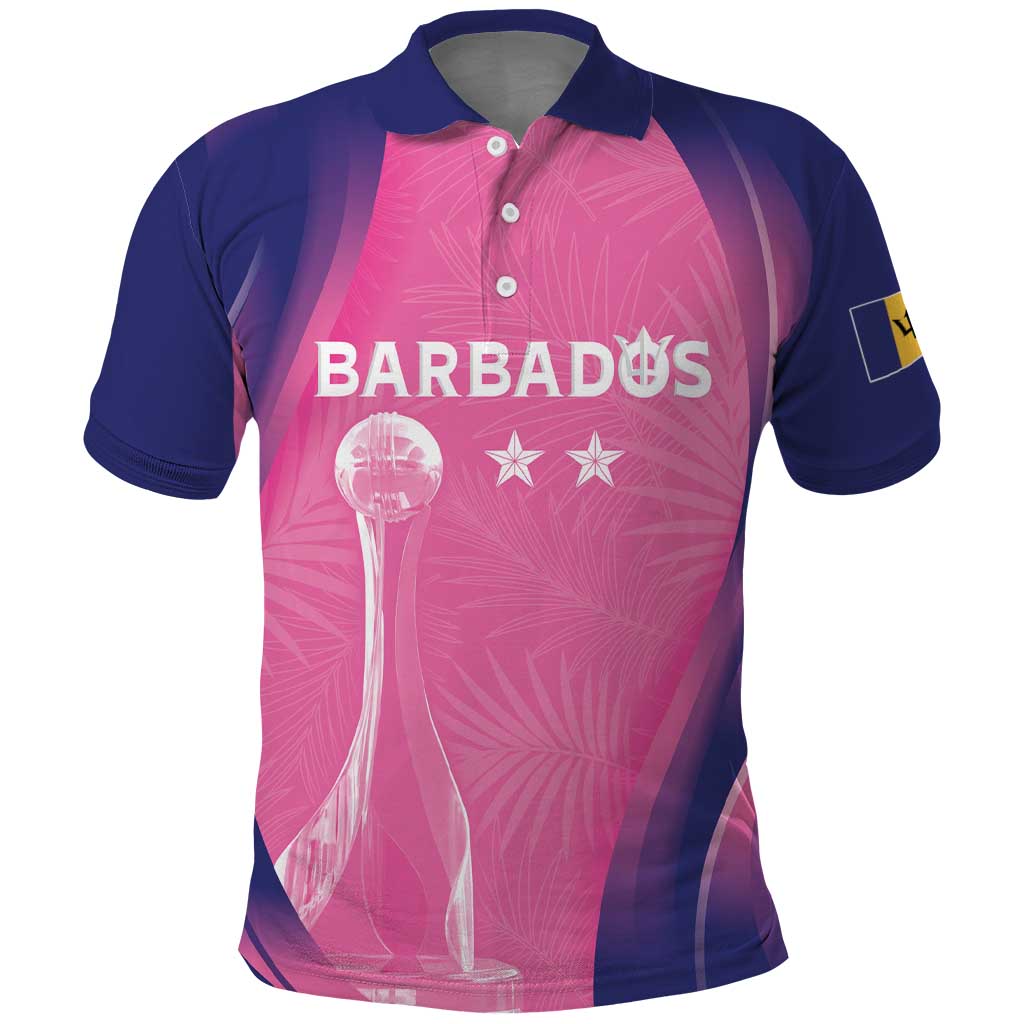 Barbados Cricket Custom Polo Shirt Royal Champions - Tropical Vibes - Wonder Print Shop