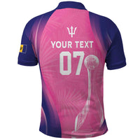 Barbados Cricket Custom Polo Shirt Royal Champions - Tropical Vibes - Wonder Print Shop