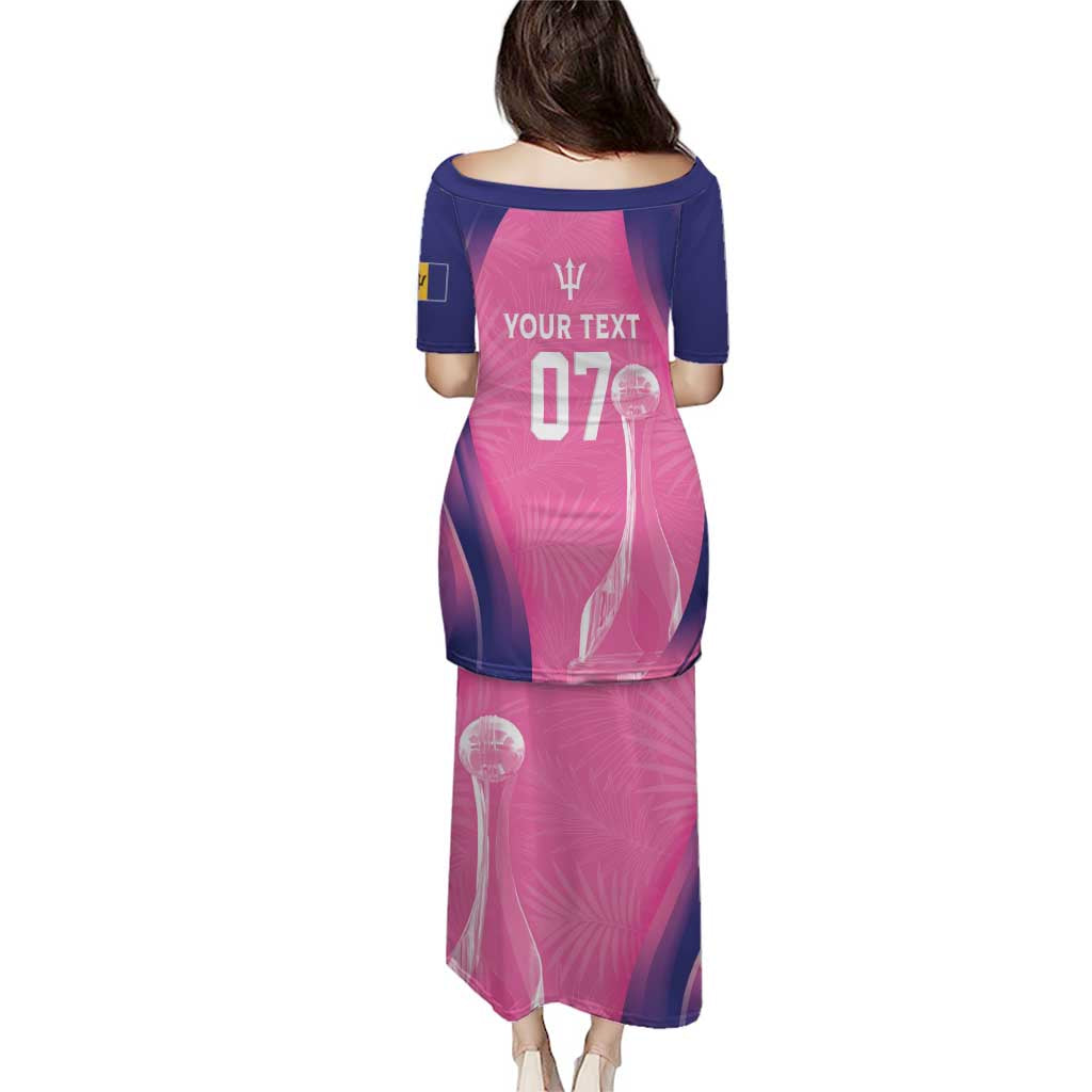 Barbados Cricket Custom Puletasi Royal Champions - Tropical Vibes - Wonder Print Shop