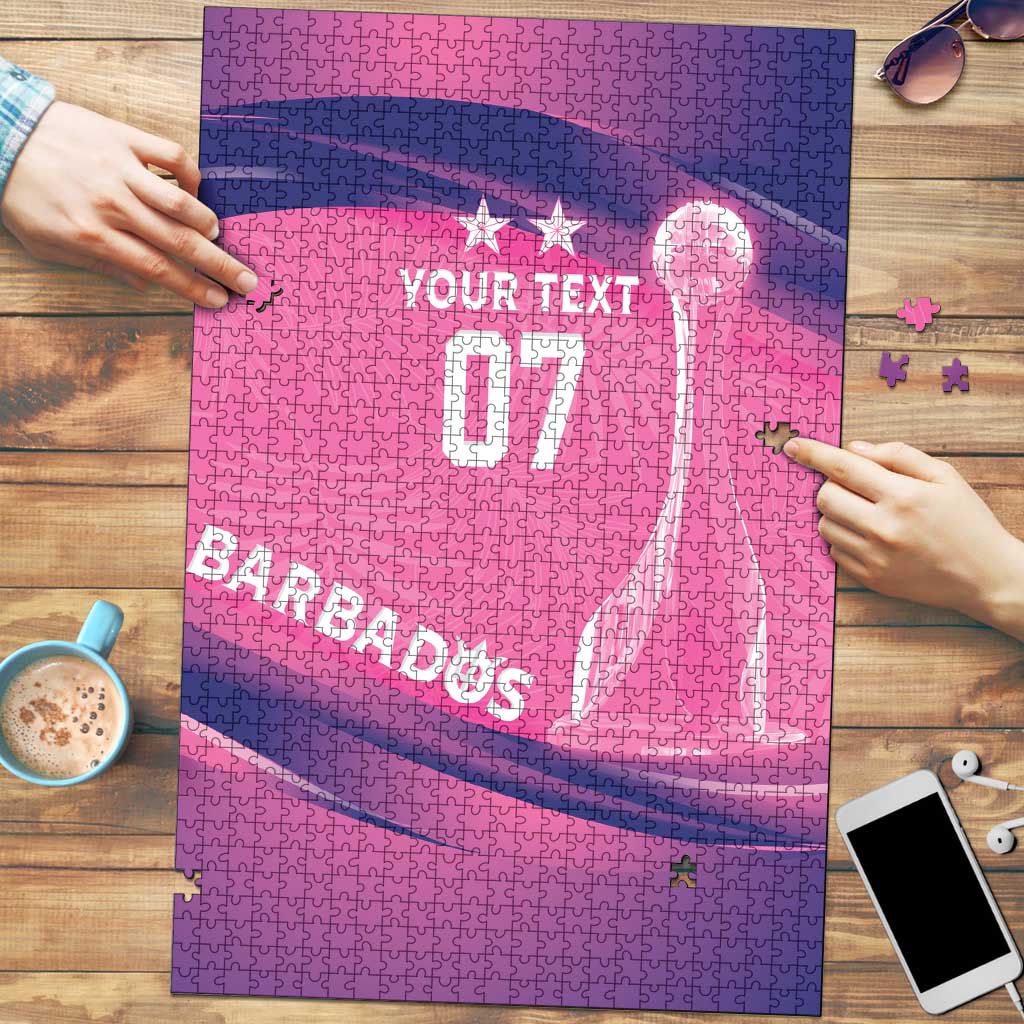 Barbados Cricket Custom Puzzle Royal Champions - Tropical Vibes - Wonder Print Shop