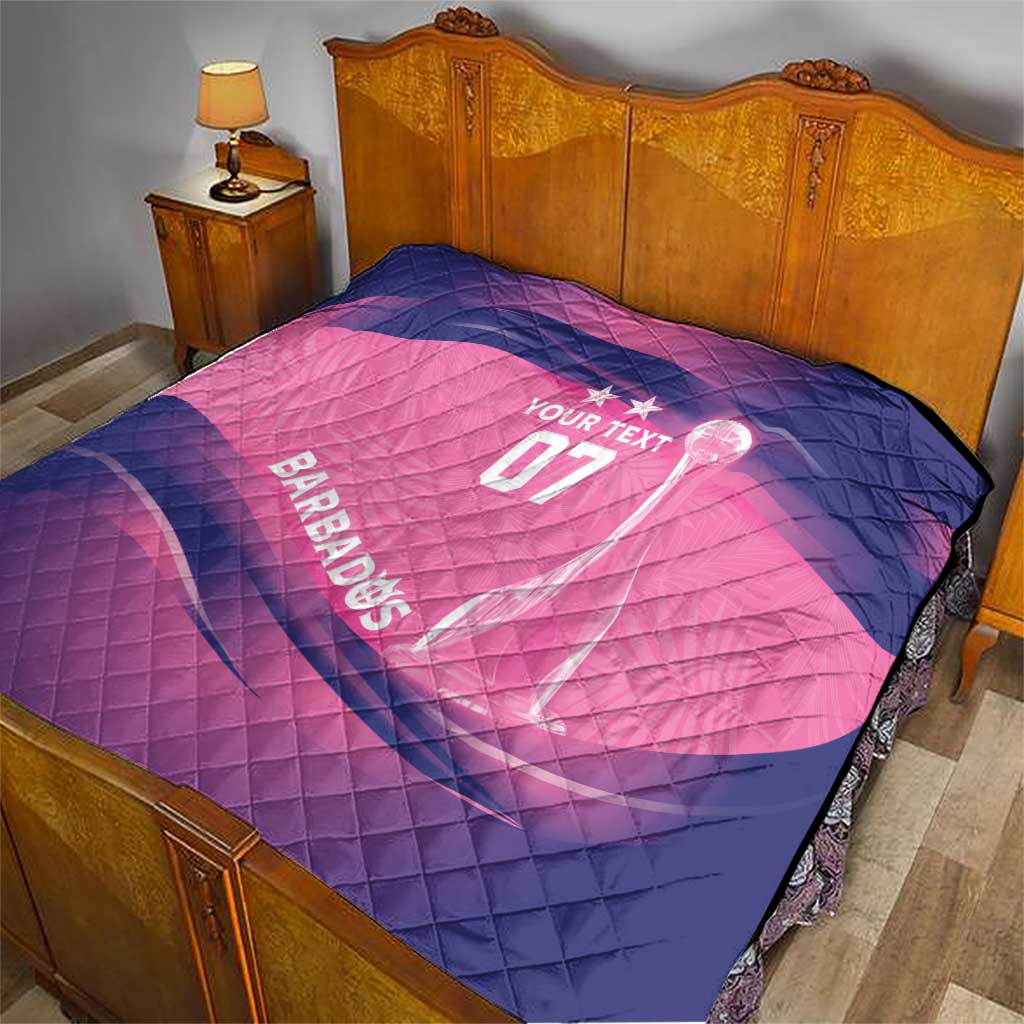 Barbados Cricket Custom Quilt Royal Champions - Tropical Vibes - Wonder Print Shop