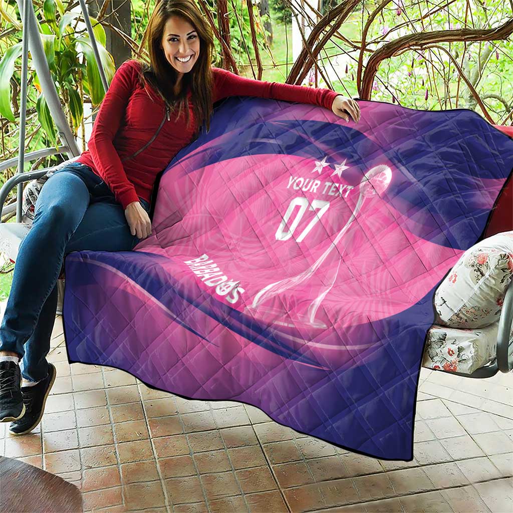 Barbados Cricket Custom Quilt Royal Champions - Tropical Vibes - Wonder Print Shop