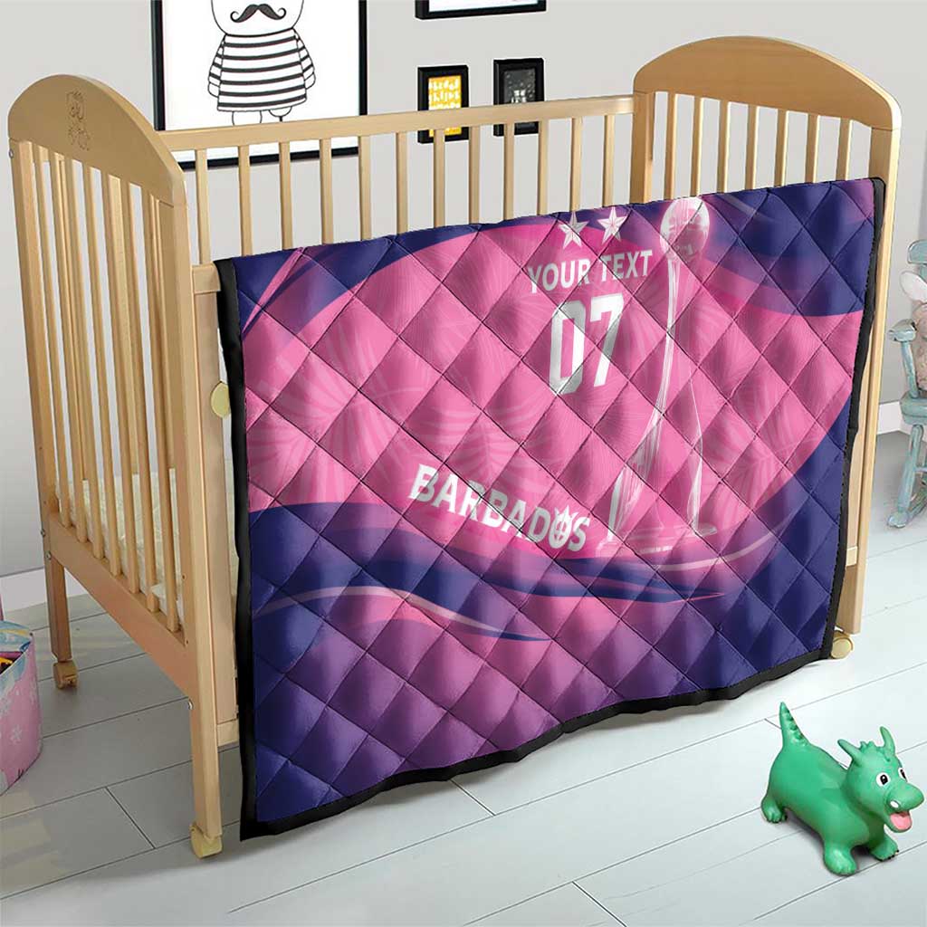 Barbados Cricket Custom Quilt Royal Champions - Tropical Vibes - Wonder Print Shop