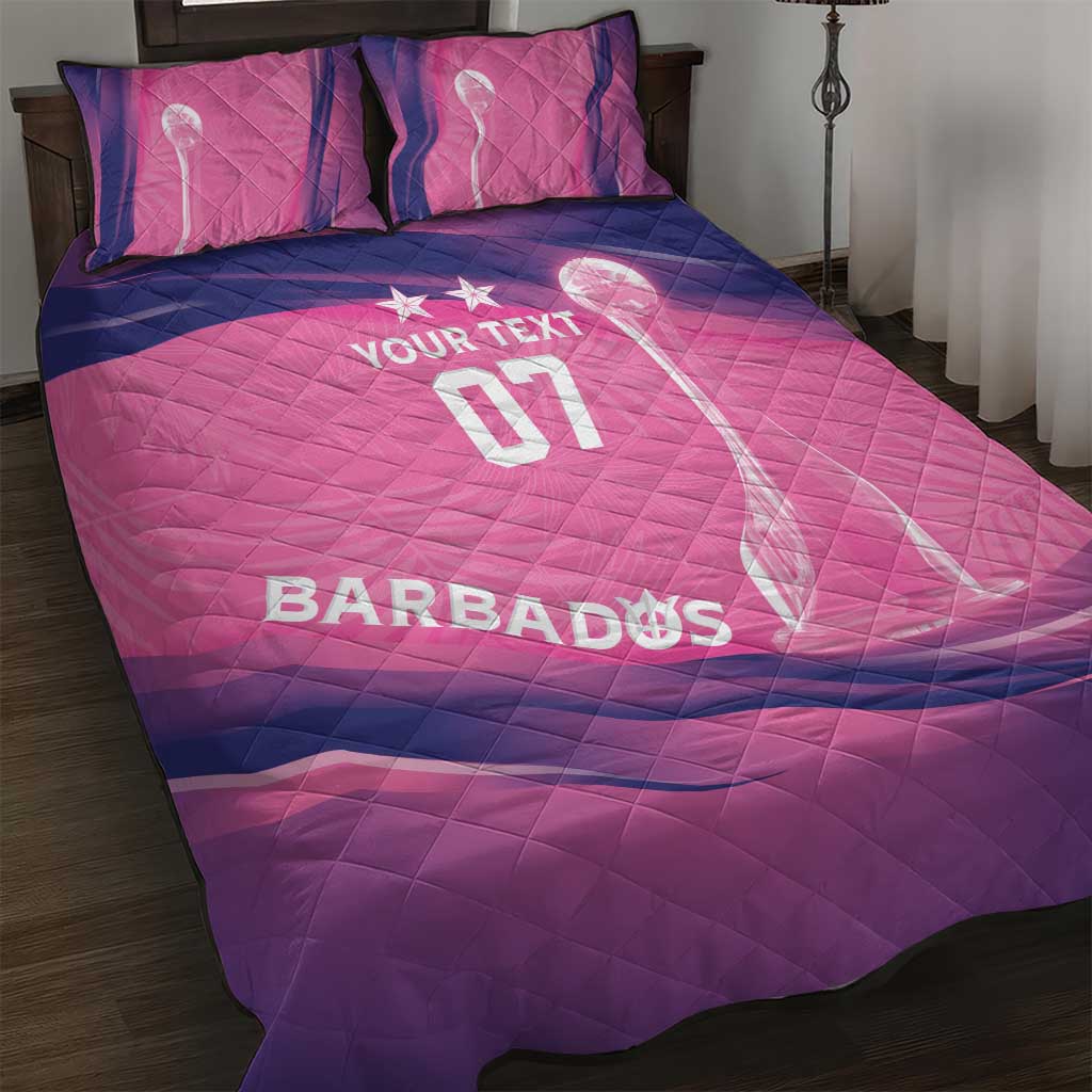 Barbados Cricket Custom Quilt Bed Set Royal Champions - Tropical Vibes - Wonder Print Shop