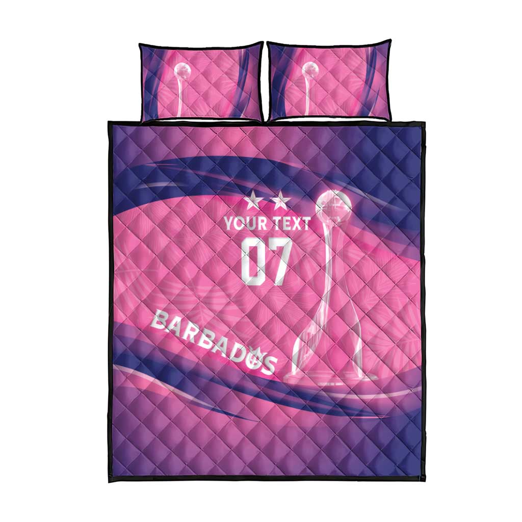 Barbados Cricket Custom Quilt Bed Set Royal Champions - Tropical Vibes - Wonder Print Shop