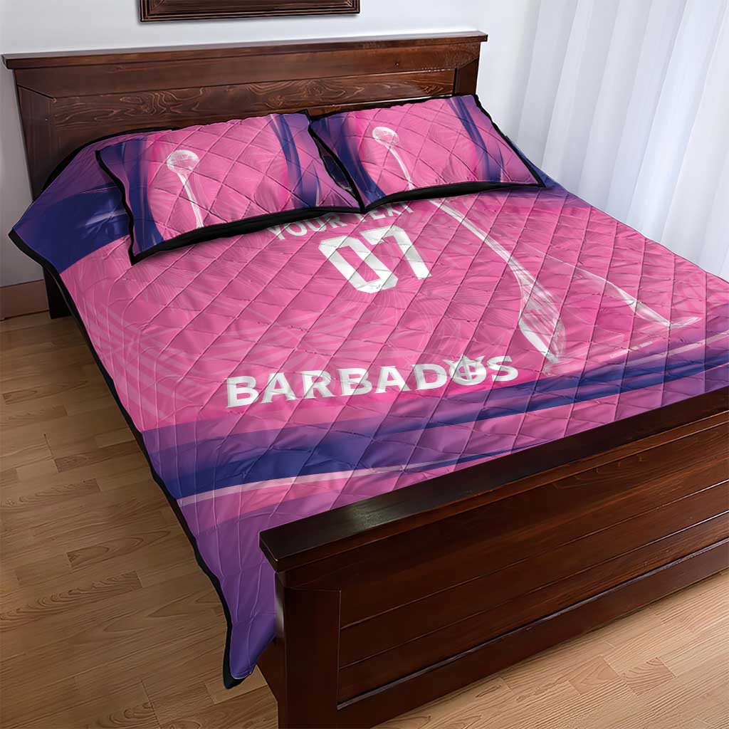 Barbados Cricket Custom Quilt Bed Set Royal Champions - Tropical Vibes - Wonder Print Shop